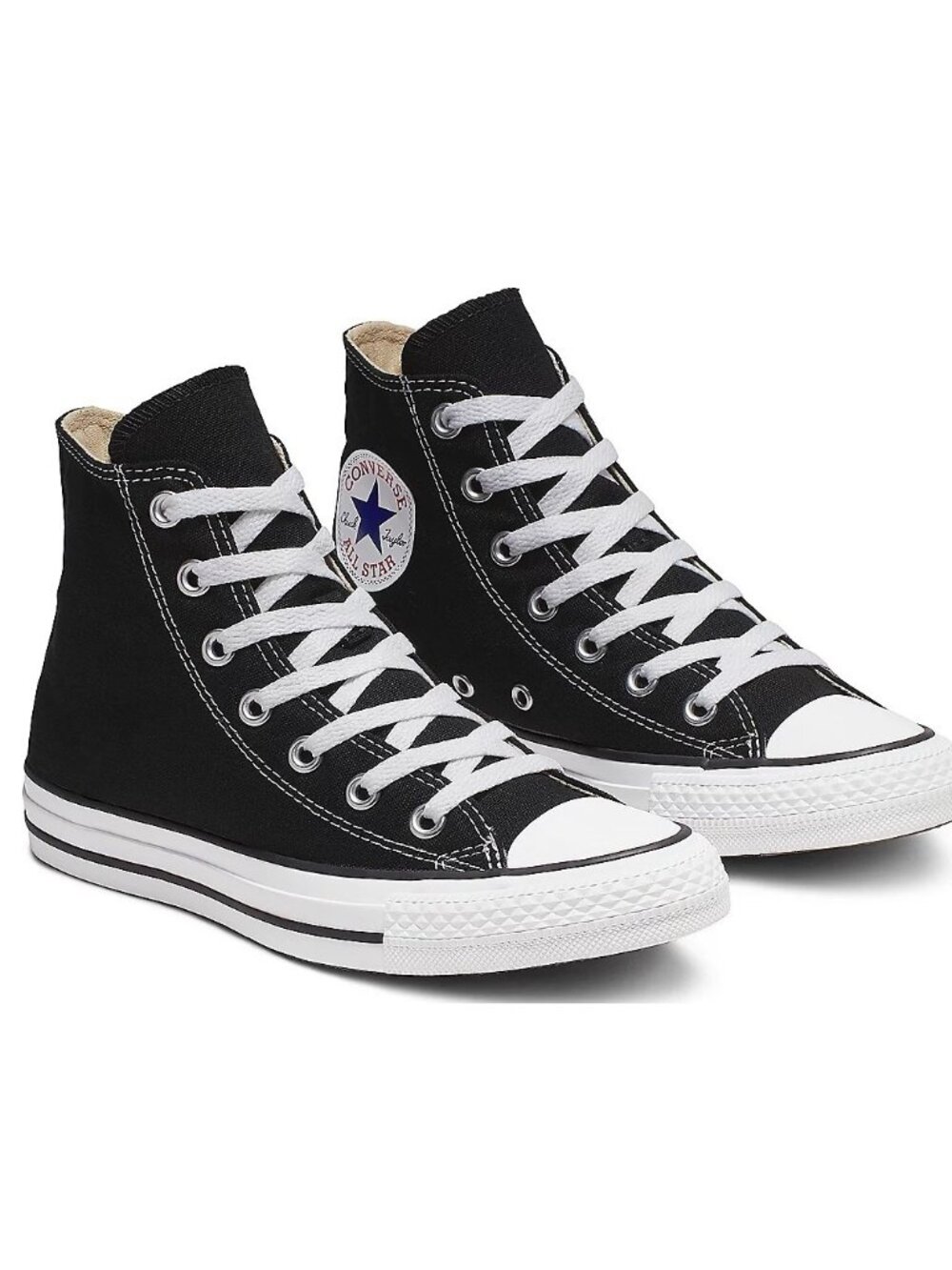 Converse Chuck Taylor All Star High Top Black Canvas Sneakers M 6.5 W 8.5 New